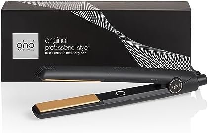 The ghd Original Hair Straightener featuring black ceramic plates and a sleek rounded barrel design.
